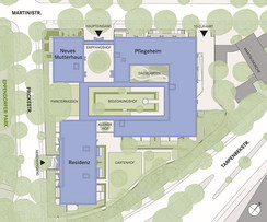 Gebäudeplan der Residenz Bethanien-Höfe